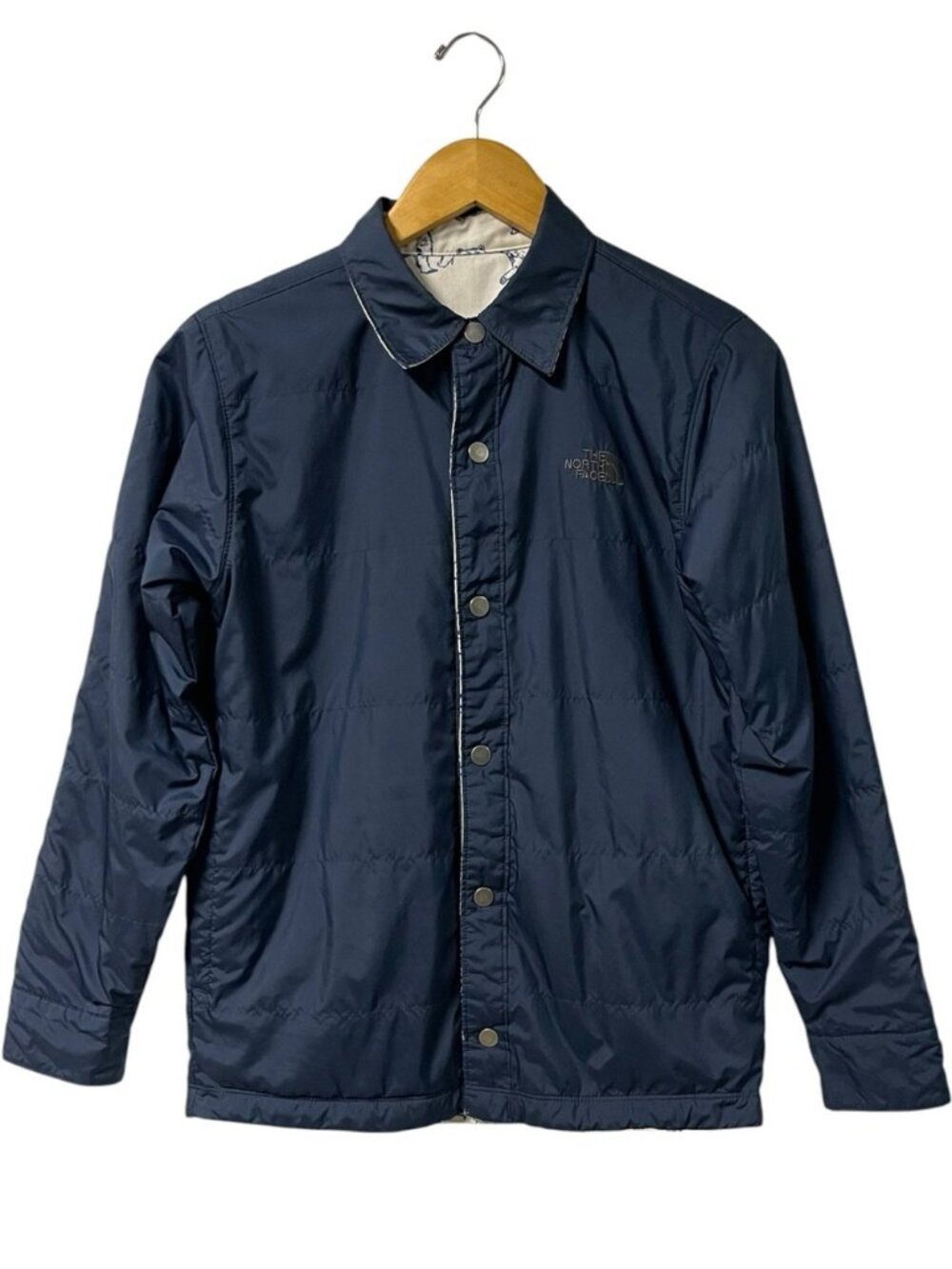 The North Face Boy’s 14/16-L Navy Button-Front Lightweight Jacket